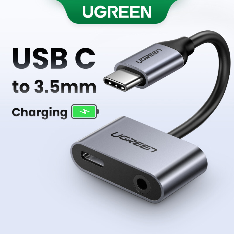 UGREEN In Type C to Audio USB C Cable Headphone Adapter for  Huawei Nova 5T/P20/P20 Pro /Mate 10/10 Pro /Xiaomi 6E/6X Honor 20 Pro