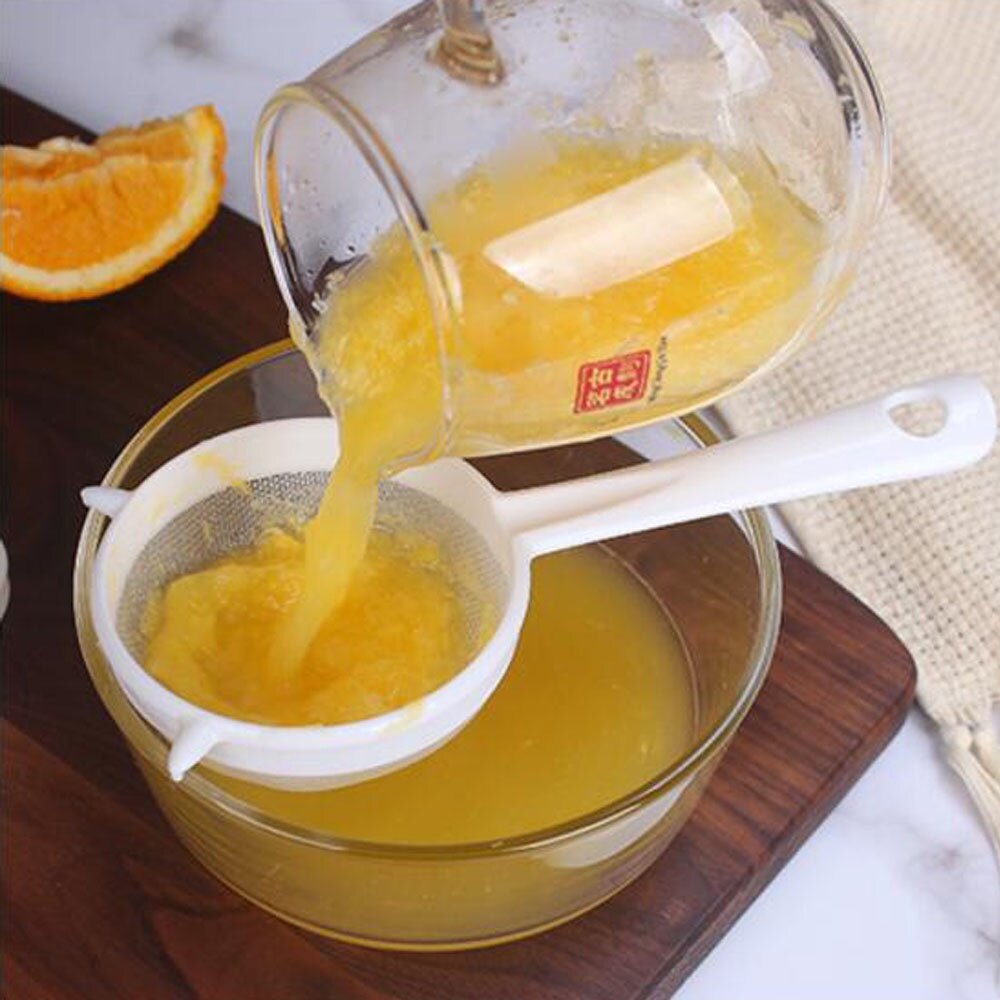 sanhe Portable Handheld Plastic Screen Mesh Tea Leaf Strainer Flour Mesh Sieve Colander Bird’s Nest Spoon Kitchen Filtering Food Tool