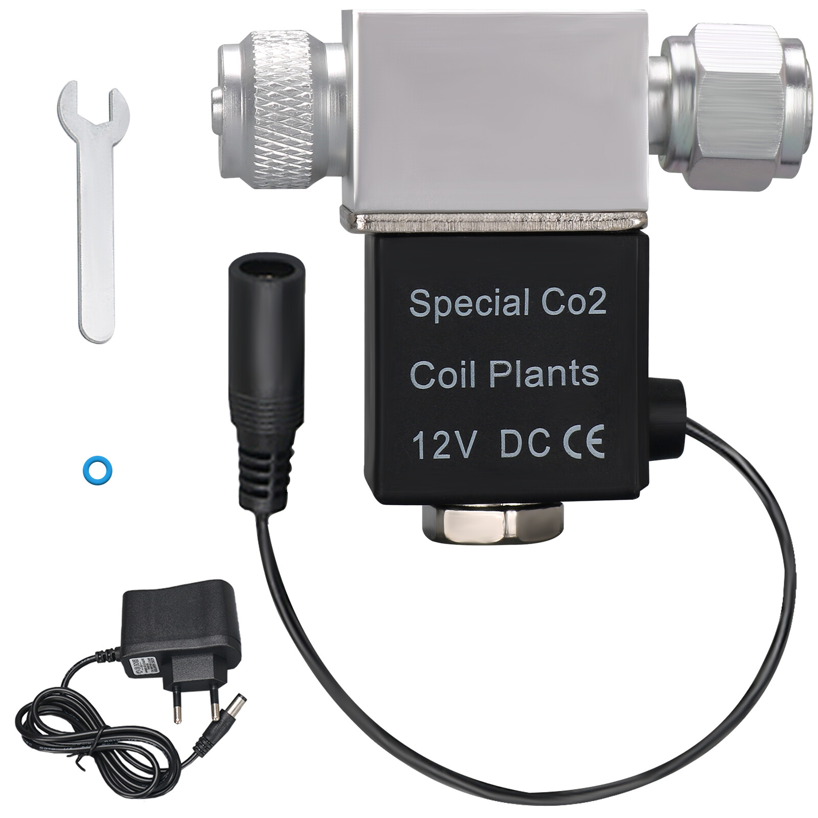 Solenoid Valve for Aquarium CO2 System Regulator DC 12V Output Connect M10*1 External Thread Single Head Noiseless Low Temperature Version