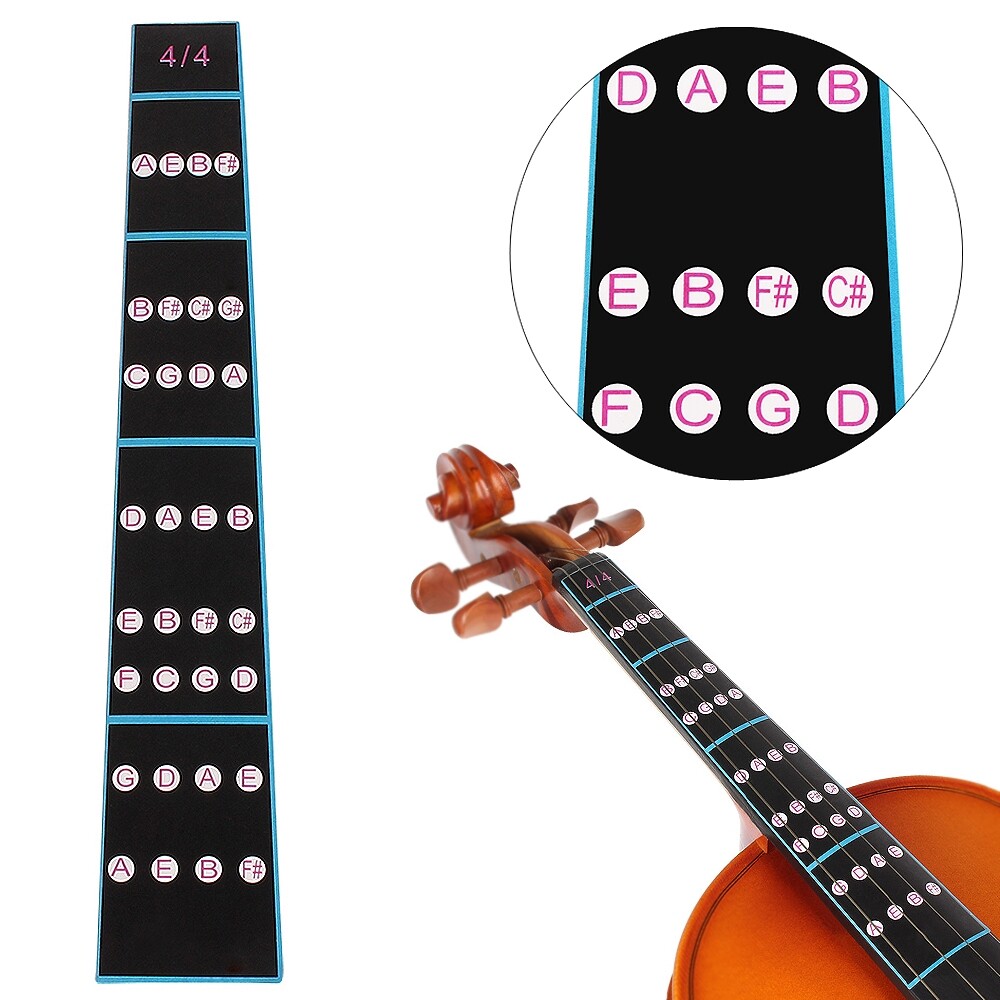 SLADE 4/4 Violin Fingerboard Sticker PVC Fretboard Indicator Note Label Fingering Chart Violin Parts Accessories for Beginners Practice