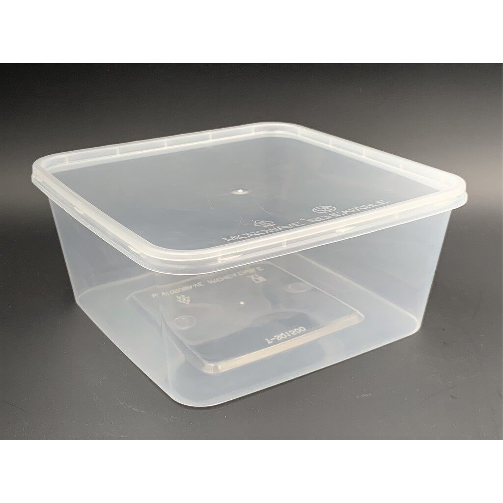 10pcs Bekas Plastik Pakai Buang Segi Empat Besar Sq1 Sq5 Sq7 Sq1500 Big Square Disposable Plastic Food Container Lazada