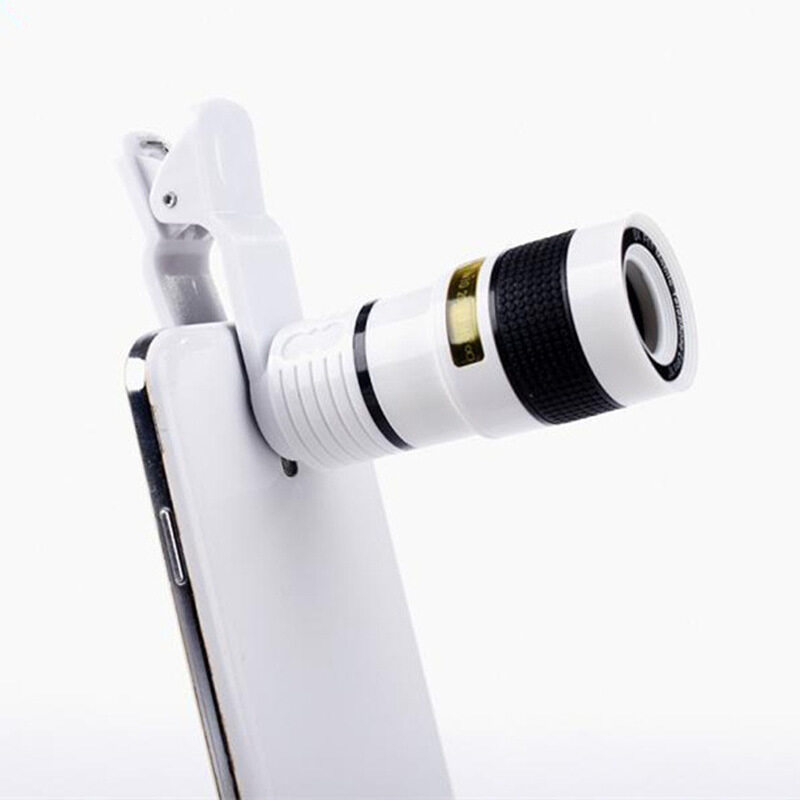 1PCS Phone Camera Lens Universal Clip 8X 12X Zoom Telephoto Lens Universal External Mobile Phone Camera Lens for Viewing Travel Watching Games Concerts Tours