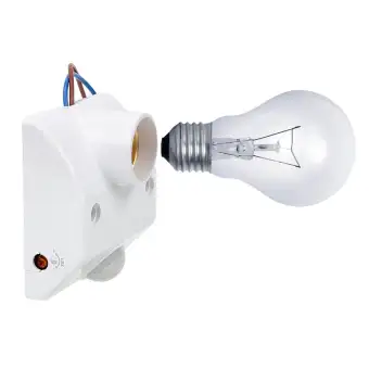 Motion Sensor Light Lamp Bases E27 Socket Infrared Pir Switch Detector Automatic Holder Led Bulb Base