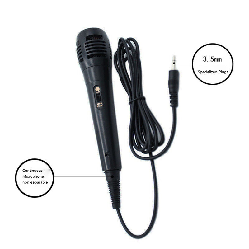 KEBETEME Mini 3.5mm Stereo Studio Mic Wired Microphone for Mobile Phone PC Laptop Speech Sing