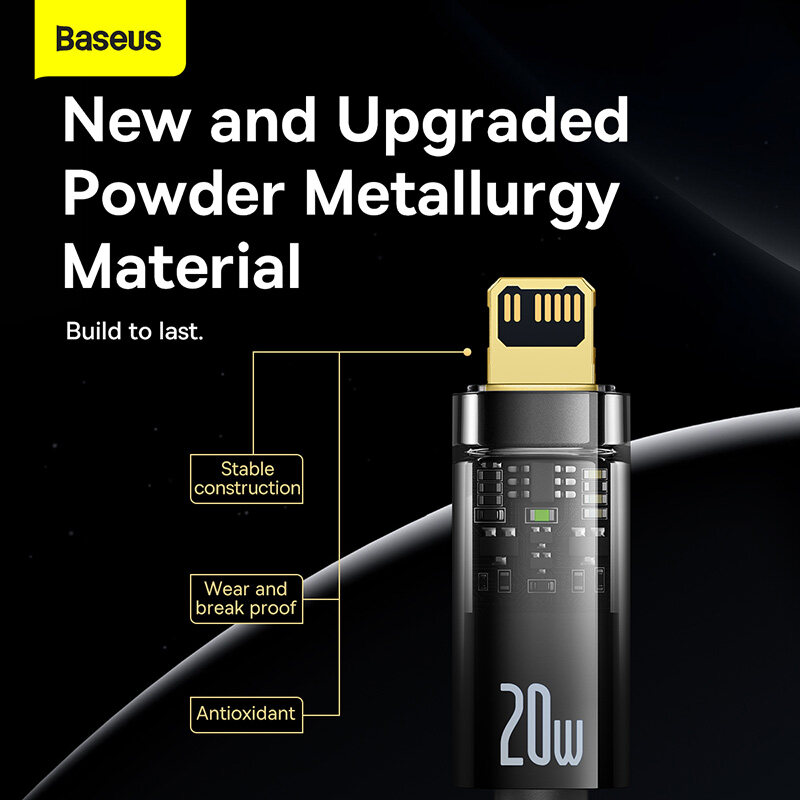 Baseus 1m / 2m PD 20W Tự động ngắt nguồn Cáp Type-C đến iPhone Sạc nhanh cho iPhone 14 Pro 13 12 11 Pro Max iPad Cáp vận chuyển ngày