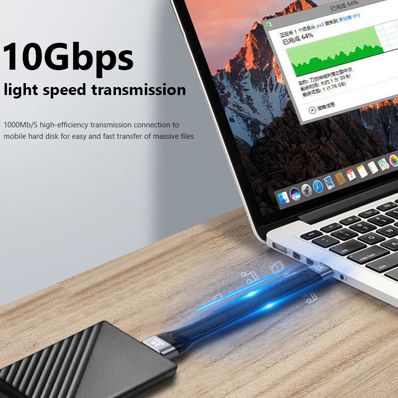 Cáp USB3.1 USB Đực/Cái Sang Type C Dây Sạc Nhanh Ngắn Linh Hoạt Phụ Kiện Di Động