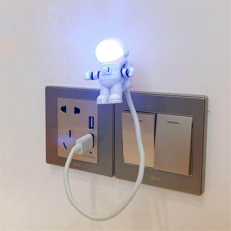 Creative Spaceman Astronaut LED Flexible USB Light Night Light for Kids Toy Laptop PC Notebook