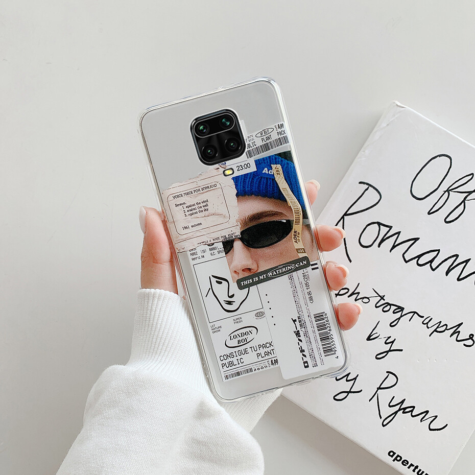 Ốp Cho Xiaomi Redmi Note 9S Note 9 Pro Ốp Ốp Lưng Điện Thoại TPU Silicon Mềm Trong Suốt Sơn Màu Dễ Thương Cover Quay Lại
