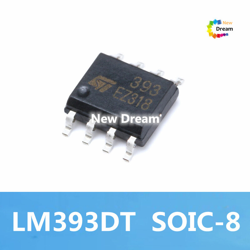 10pcs original lm393dt soic-8 voltage comparator ic chip lm393