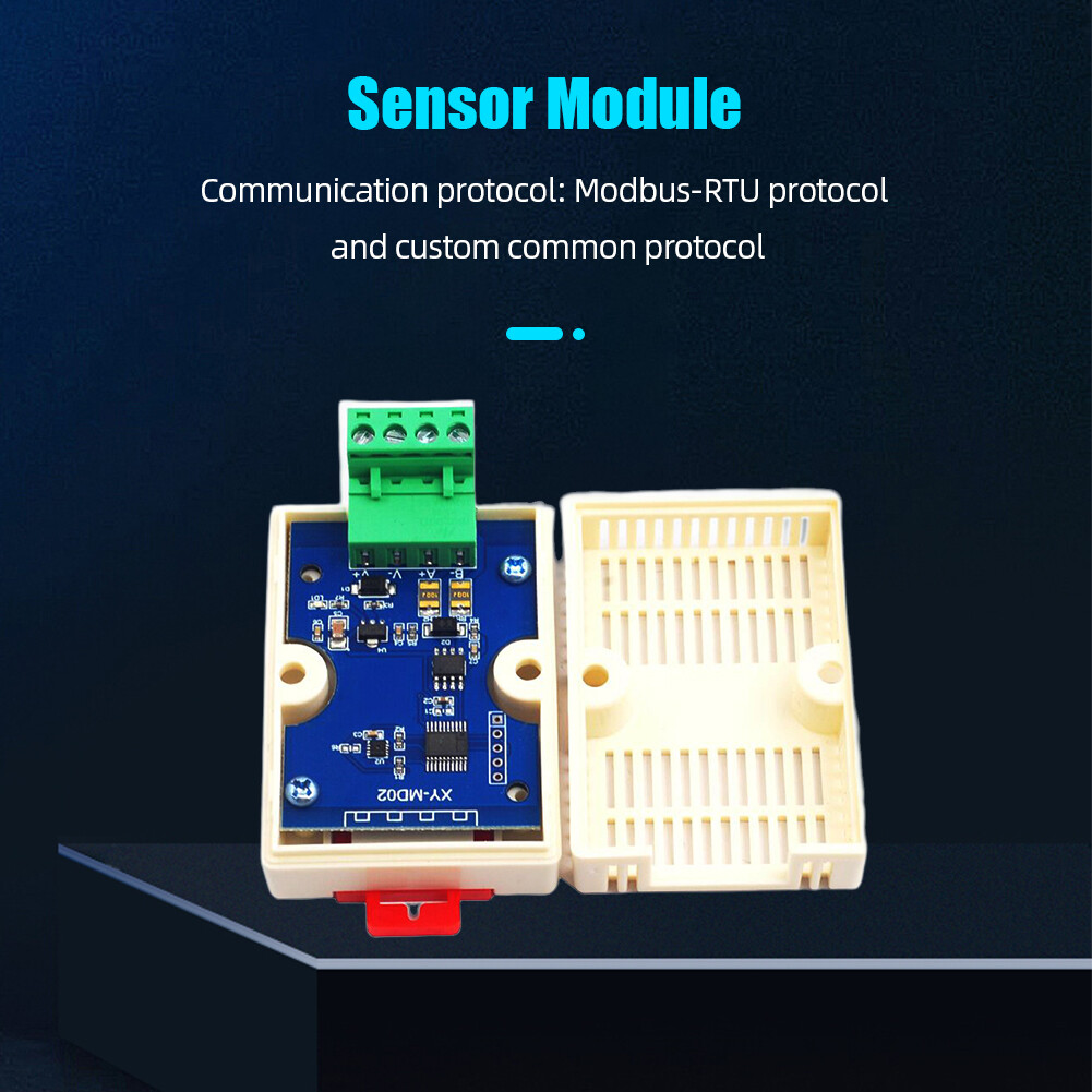 【ANENG】XY-MD02 Temperature Sensor Module High Precision DC5-30V Temperature-Humidity Sensors 1000M RS485 Signal Modbus-RTU Protocol Standard 35mm Rail Mount