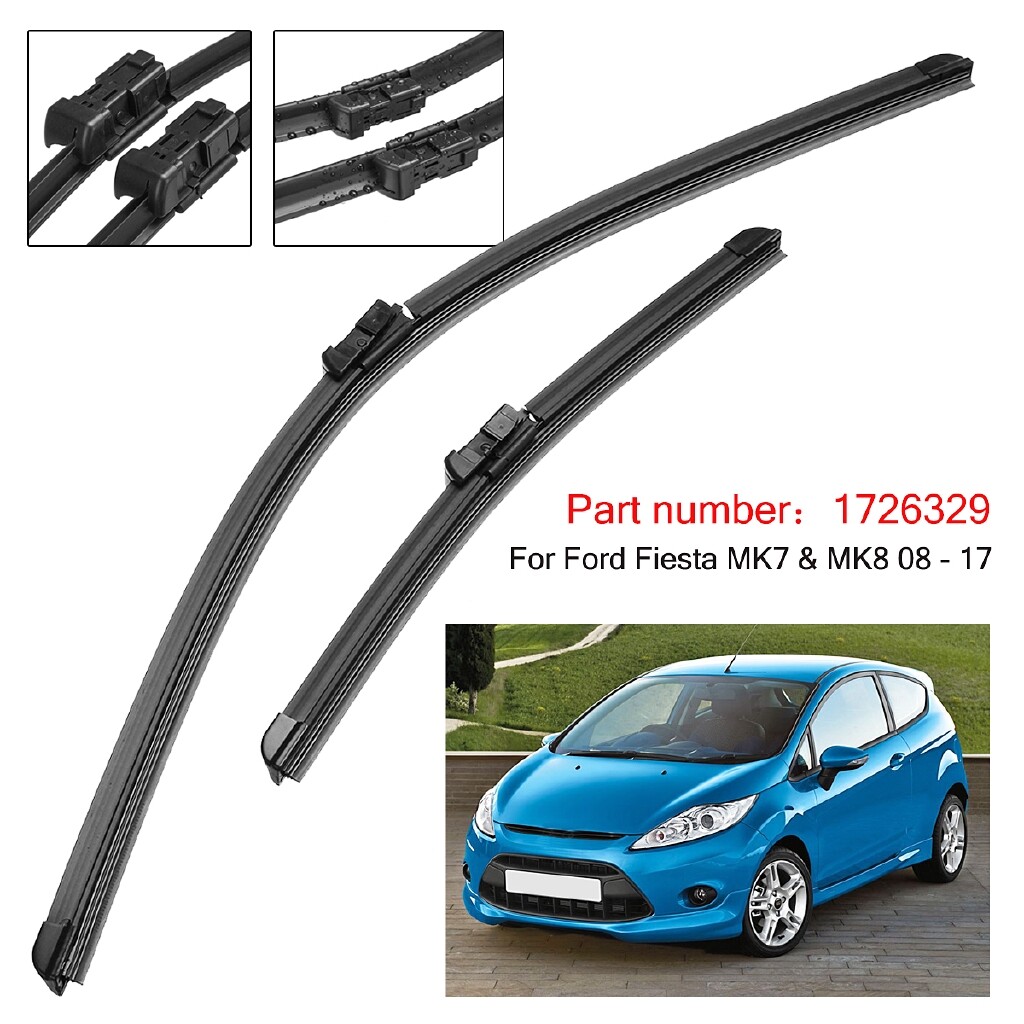 Zr for pair of front window windscreen wiper fit ford fiesta mk7 & mk8 2008-2017