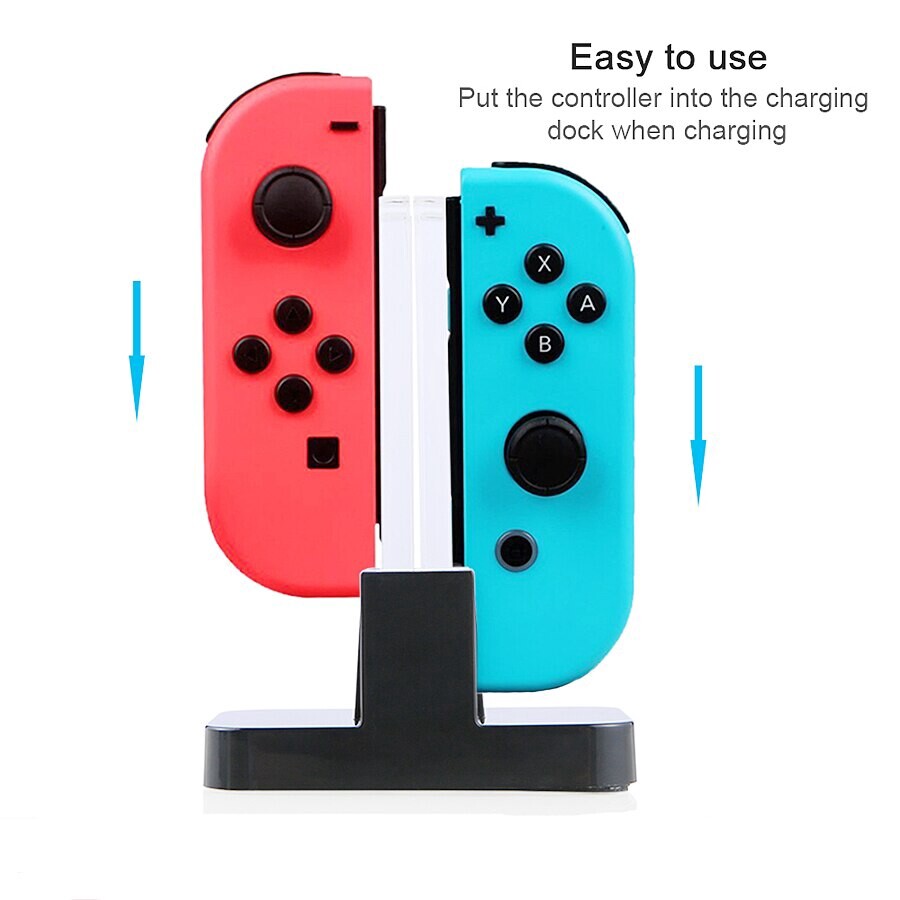 4 in 1 Nintendo Switch Oled Controller Charger Dock Joycon Holder Switch Dock Station NS Switch Gamepad With Led Display