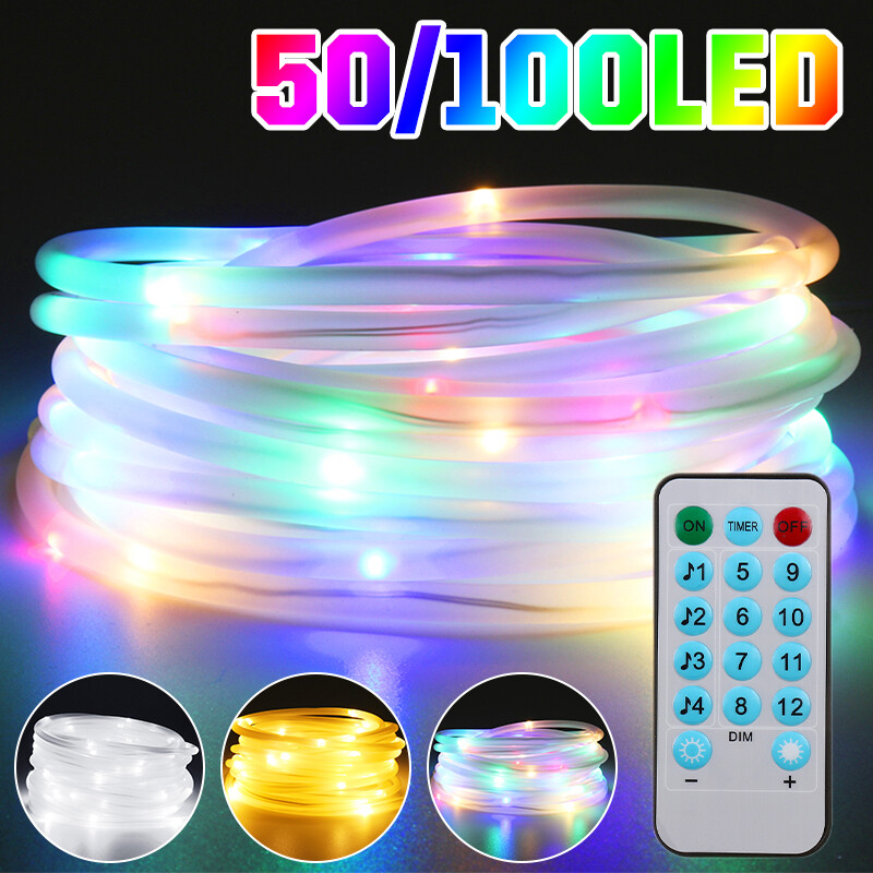 10m rope light warm white