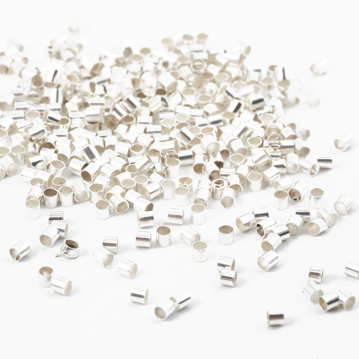 500pcs/bag 1.5/2.0mm Copper Tube Crimp End Stopper Spacer Beads For Bracelet NecklaceJewelry Making Accessories