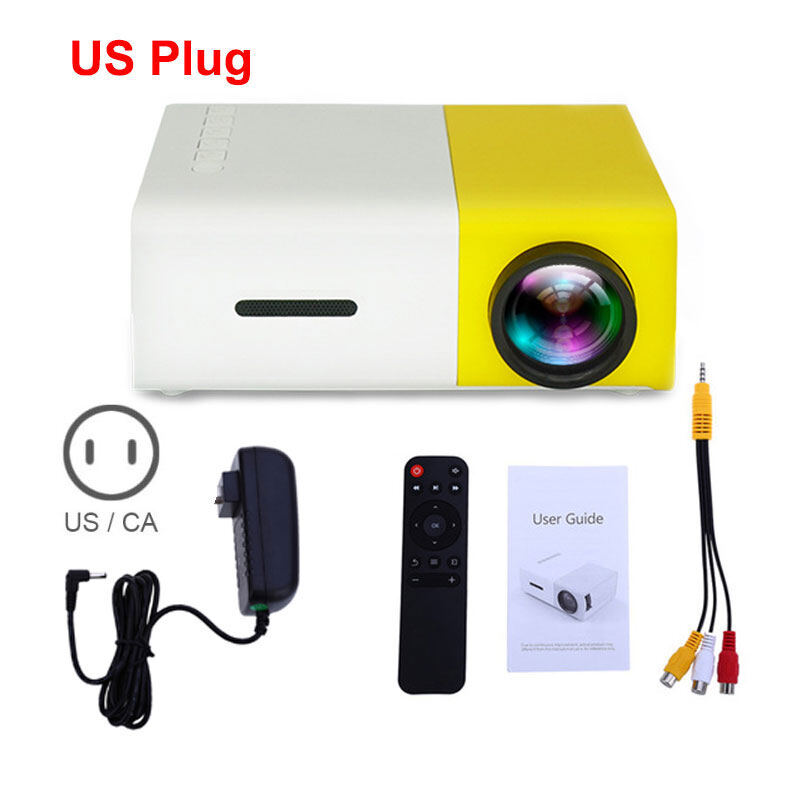 Yg300 mini led projector upgraded version 600 lumen 320x240p hdmi-compatible usb audio home media player beamer