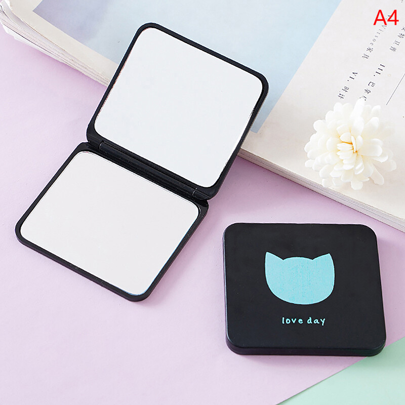 Caomangjiuk Foldable Makeup Mirror Mini Square Makeup Vanity Mirror Portable Hand Mirrors Double-sided Compact Pocket Cosmetic Mirror