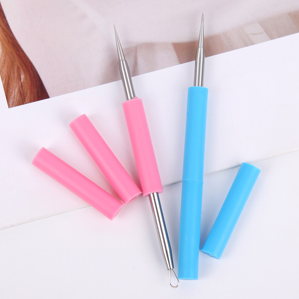 Professional Silicone Acne Blackhead Extractor Remover Double Head Acne Needles