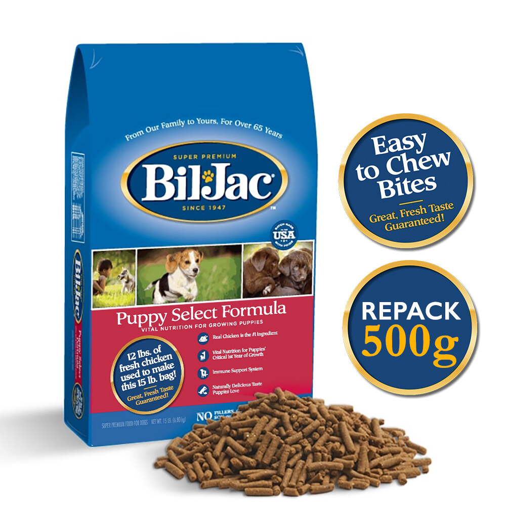 [TRAIL REPACK] Bil Jac Puppy Select Formula Size Dog Food, 500g [MADE