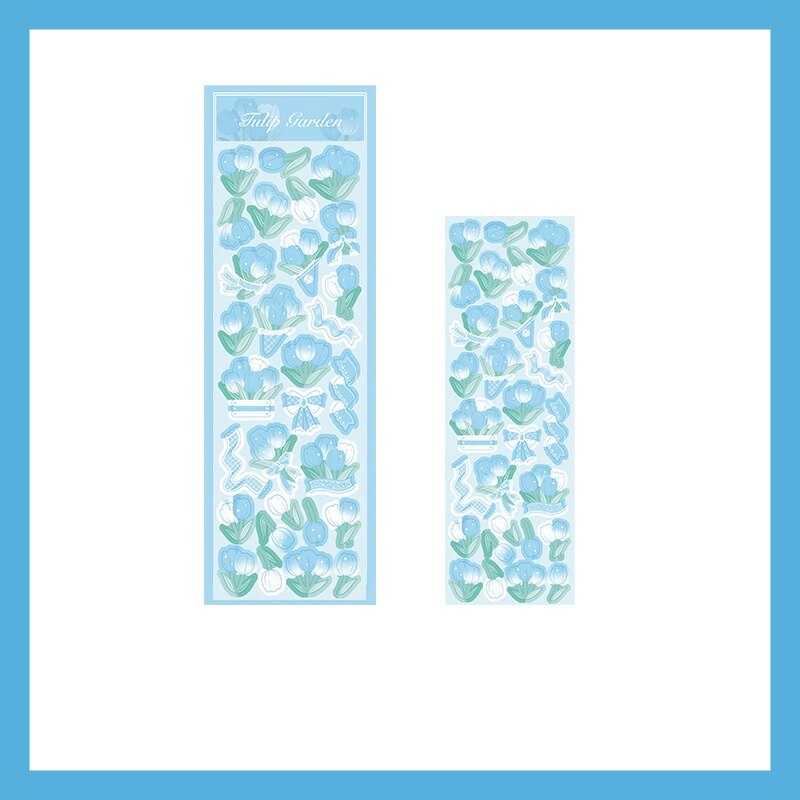 Korean Lovely Flower Series Shiny Stickers Student Handbook Deco DIY Stickers