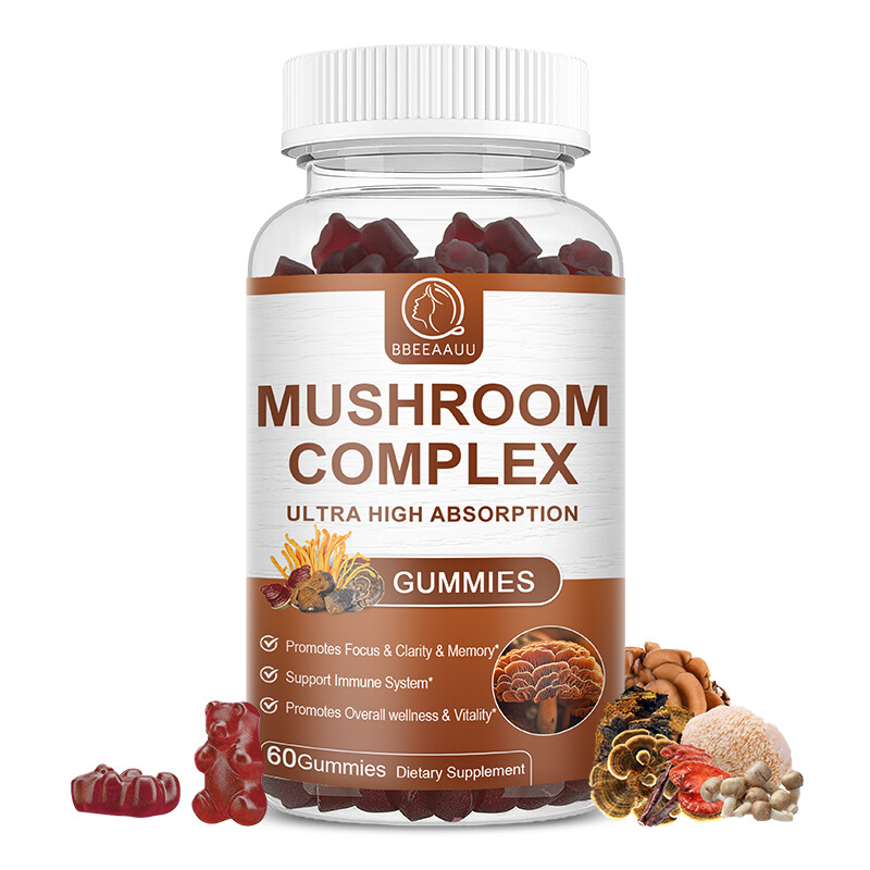 Effective Mushroom Gummies Supplement for Men & Women - Brain Booster, Immune Support, Energy - Great Alternative to Mushroom Powder & Capsules