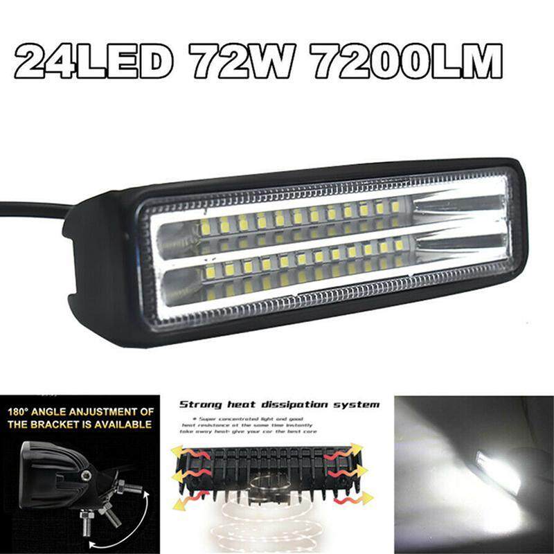 【Umedf】đèn LED Làm Việc Địa Hình Xe Hơi 1X6 72W 7200LM, Thanh Xe Tải Đèn Lái Xe Sương Mù 4WD