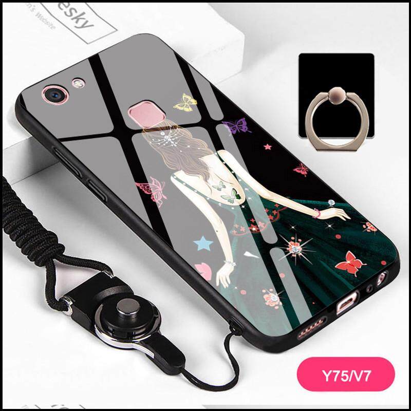 Kaca Antigores Pelindung untuk Vivo Y75/V7 Casing Indah Shockproof Cover