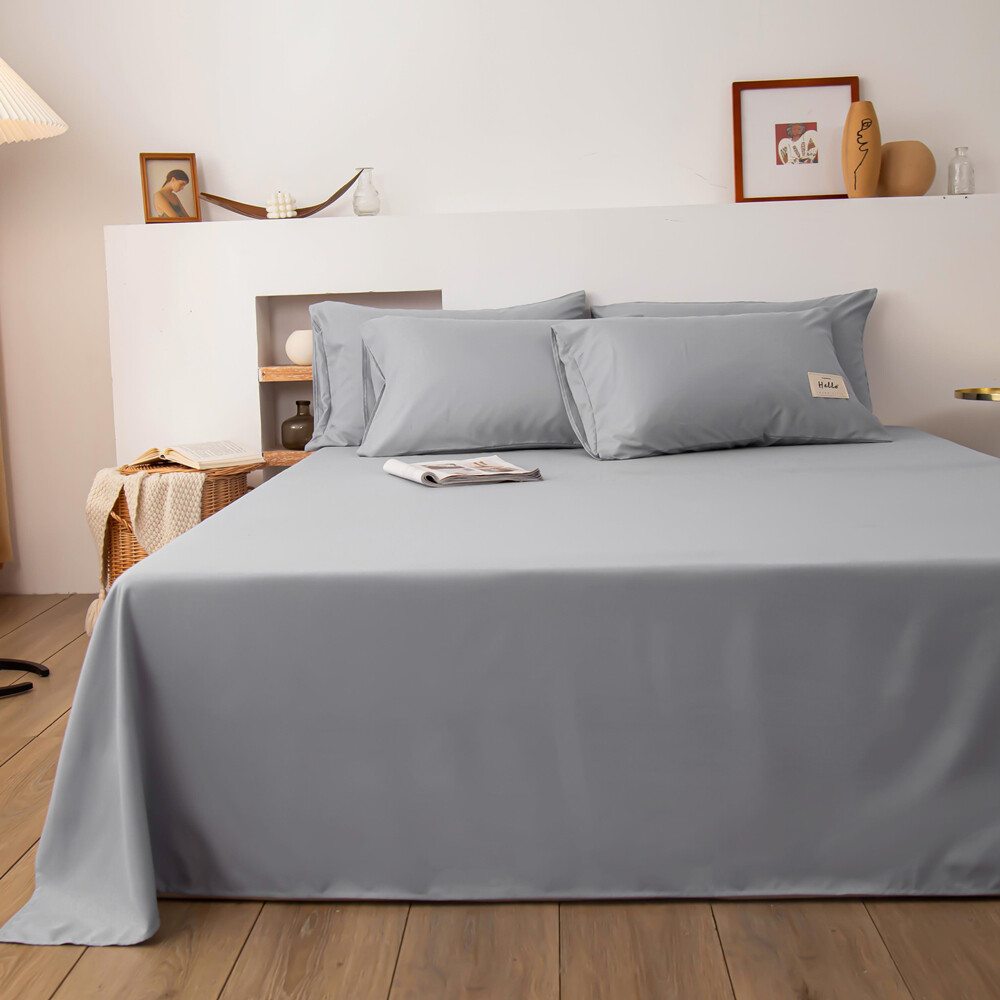 Ga Trải Giường Cotton Đã Giặt, Ga Trải Giường Màu Trơn, Ga Trải Giường Thông Dụng 4 Mùa, Ga Trải Giường Phẳng, Ga Trải Giường Ký Túc Xá Sinh Viên, Ga Trải Giường Đơn Giản, Kích Thước: đơn/Đôi/Đầy Đủ/Queen/King / Super King