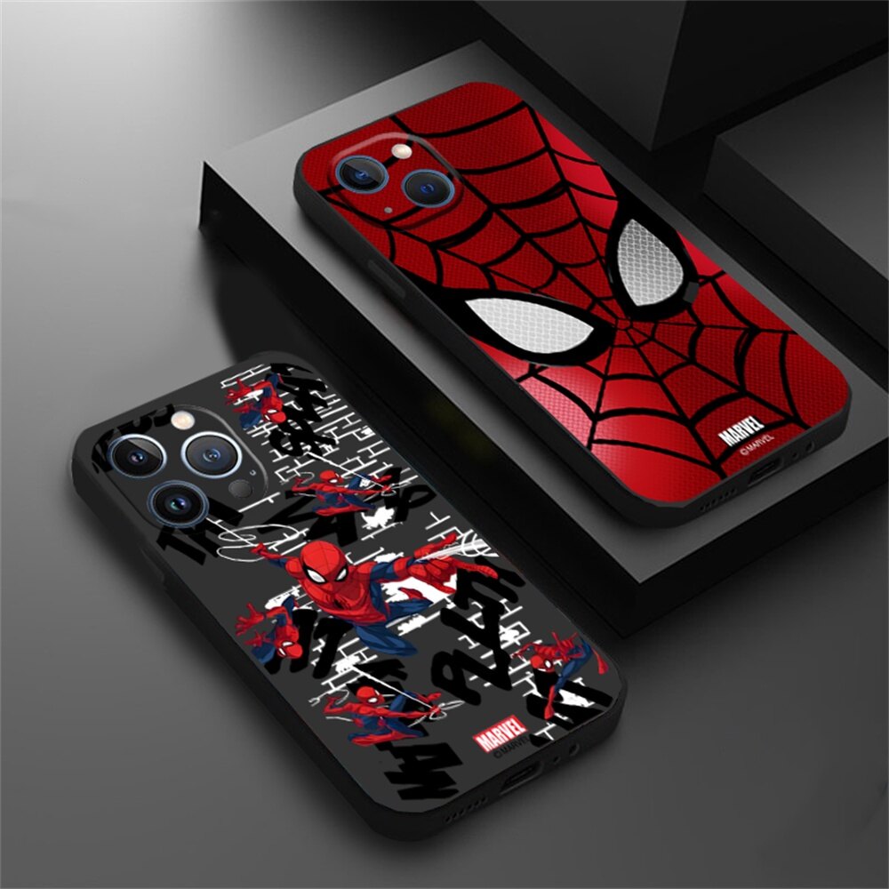Case for iPhone 14 Pro Max 14 Plus iPhone 13 Pro Max iPhone 11 Pro Max iPhone 12 Pro Max iPhone XR XS Max iPhone 6S Plus 7 8 Plus SE 2020 Marvel Spider-Man Soft Silicone Phone Case Cover