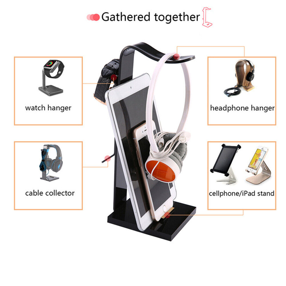 Temoo Headphone Holder Display Desk Acrylic Headset Universal