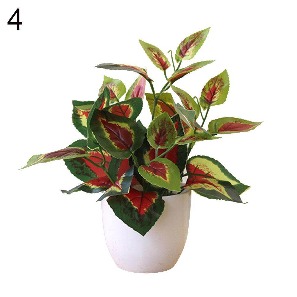 homesir Fresh Artificial Foliage Plant Pot Bonsai Party Mall Home Desktop Office Decor