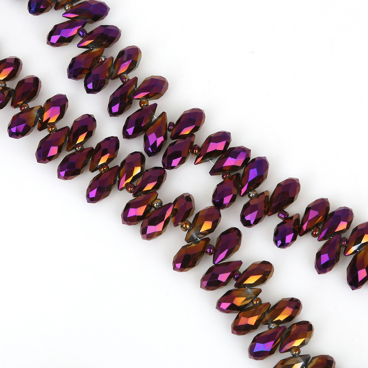 50pcs/Bag 6x12mm Teardrop Austria Crystal Beads Faceted Glass Beads Loose Spacer Beads For DIY Jewelry Making