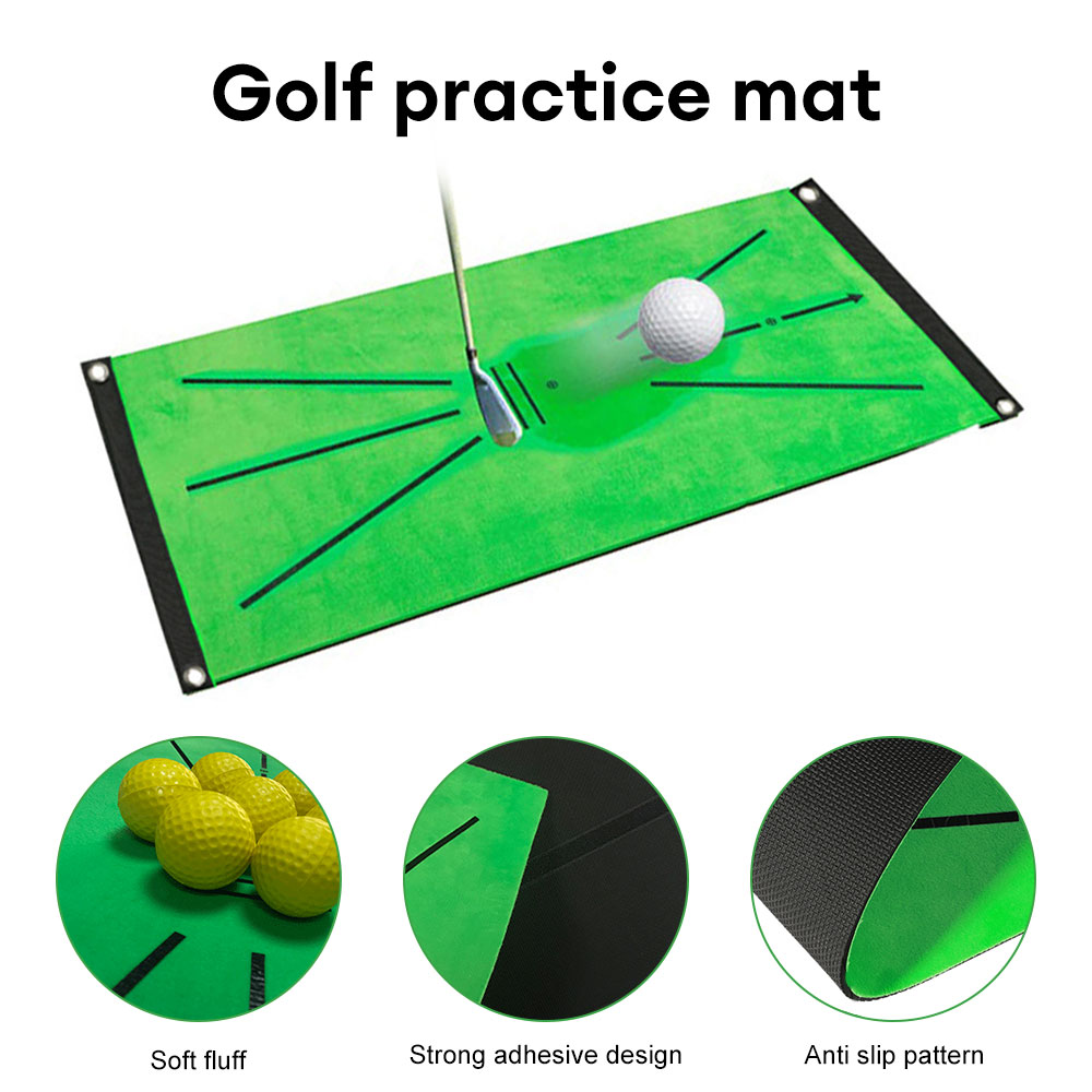 Golf Training Mat Swing Practice Pad Indoor Detection Batting Ball Trace Directional Mat Swing Track Practice Marking Pad Set