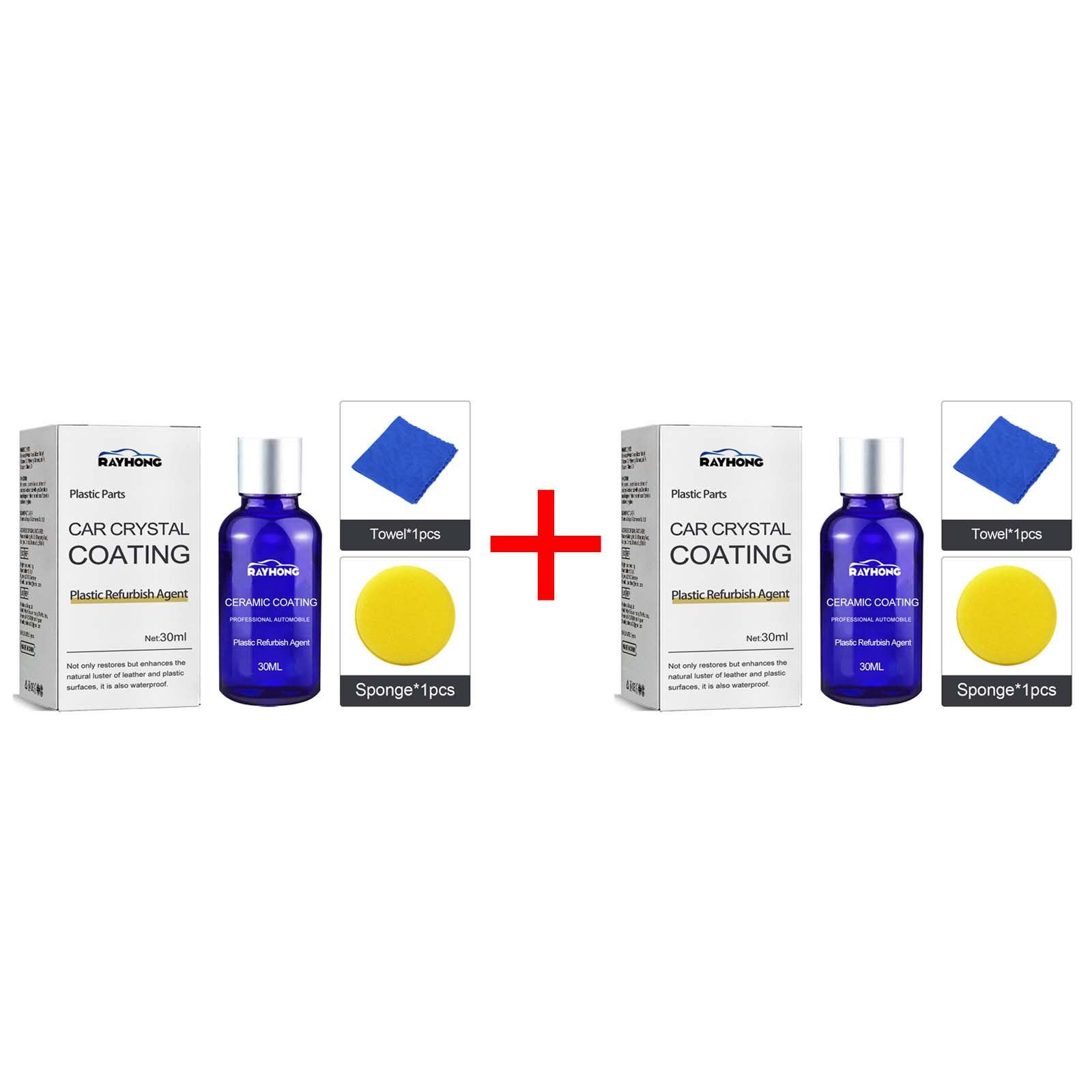 Yegbong Plastic Parts Crys-tal Coating Transparent And Durable Protective Coating For Plastic Surface Repels Water Car Plastics Restorer Liquid Glass Ceramic Car Coating Waterproof Nano Ceramics Car Paint Care Anti-scratch Super Hydrophobic Glass Coating