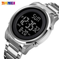 SKMEI Top Brand Luxury Men’s Fashion Digital Watches Men LED Digital Stainless steel Waterproof Complete Calendar Chrono Wristwatch