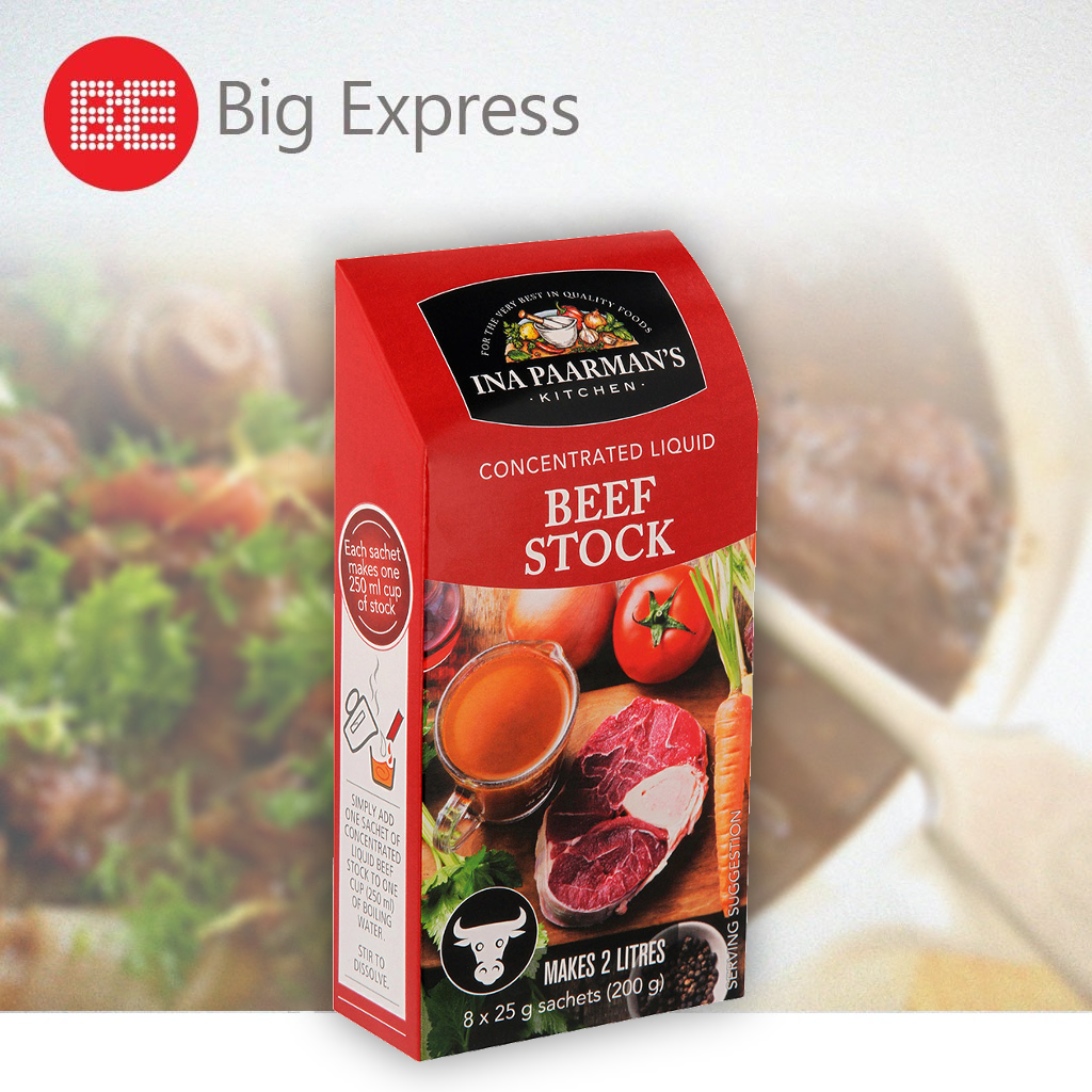 Ina Paarman Concentrated Liquid Beef Stock 200gm (8 x 25gm) Big