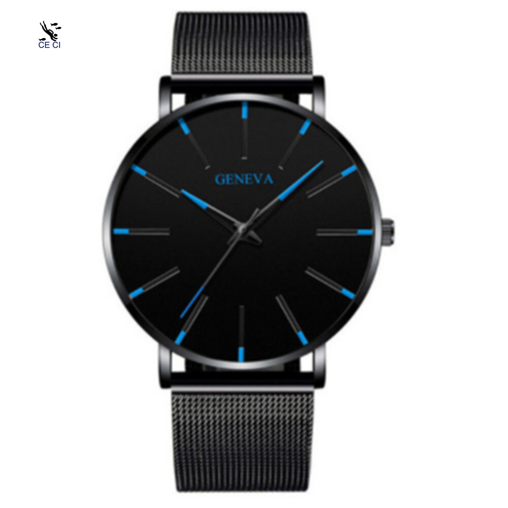 Men's Quartz Wristwatch with Soft and Durable Watch Strap Suit for Various Styles of Cloths