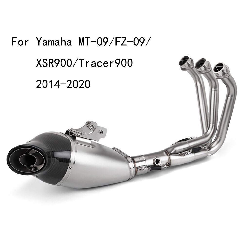 For Yamaha MT-09 FZ-09 XSR900 Tracer 900 2021-2023 2014-2020 Motorcycle  Underbelly Full Exhaust System Exhaust Carbon Fiber Muffler Escape Moto