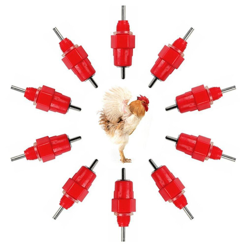 Aixuexi 10 Chiếc Núm Vú Uống Nước Cho Gia Cầm Gà Hen Vít Nước Tự Động Theo Phong Cách Người Uống