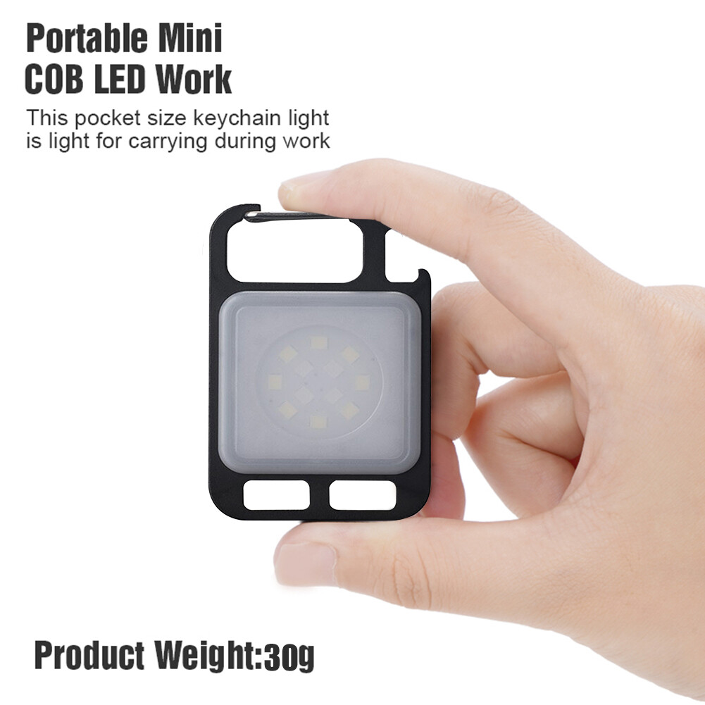 Đèn Pin Móc Khóa LED Mini Dụng Cụ Mở Nút Chai Đèn Làm Việc Cắm Trại Ngoài Trời Bỏ Túi