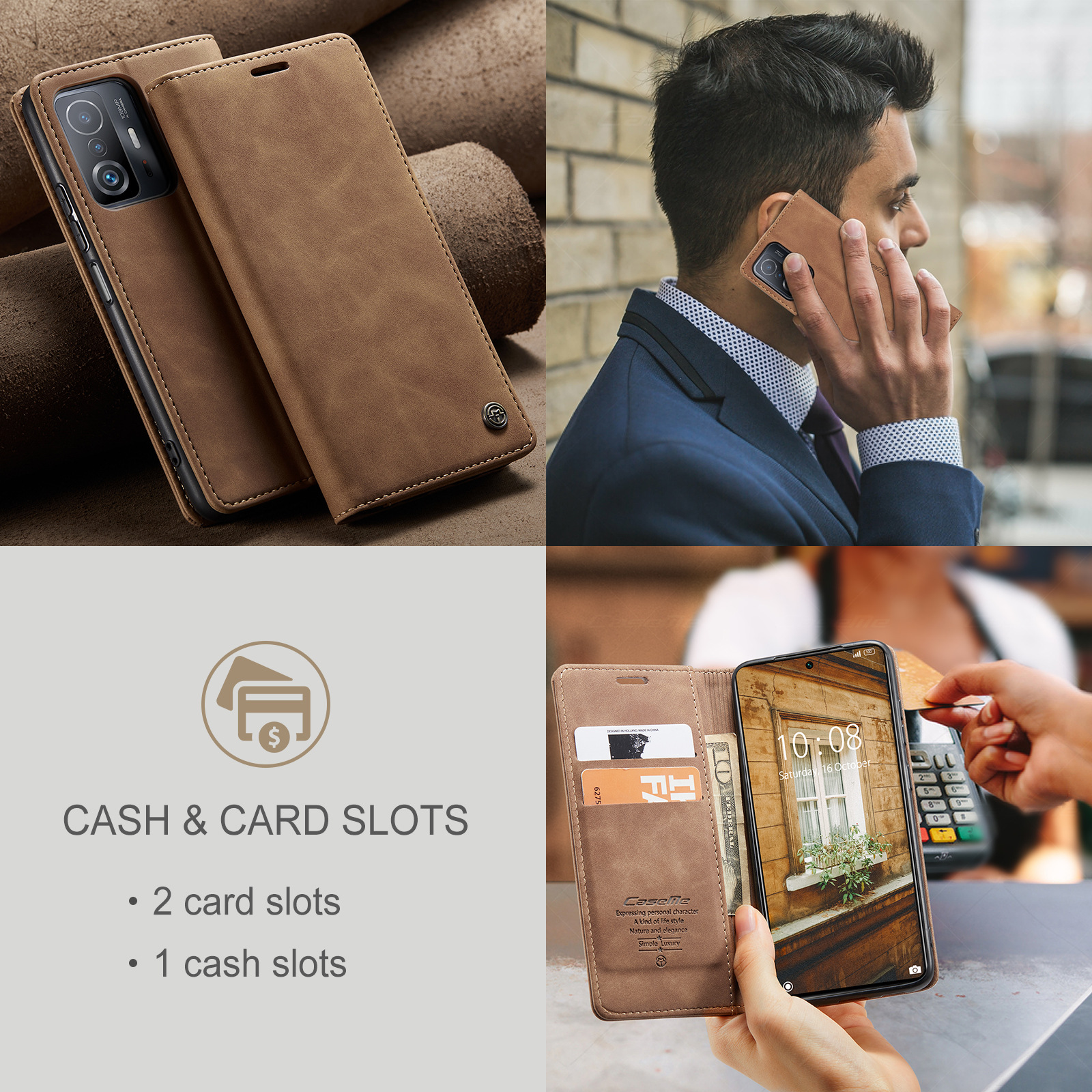 Matte Leather Flip Phone Case For Xiaomi Redmi Note 11 Note 10 Pro Max Note 10S Magnetic Wallet Cover Case For Xiaomi Redmi Note 9 Pro Max Note 8 Pro