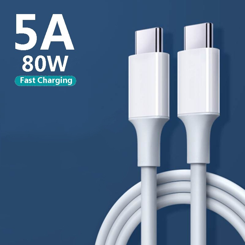 Cáp Sạc Nhanh Type-C Hai Đầu 5A 80W Cáp Dữ Liệu Cáp USB C Sang USB Type C Dây Đồng Bộ Dữ Liệu Sạc Nhanh Cho Huawei/Honor/Xiaomi/Samsung