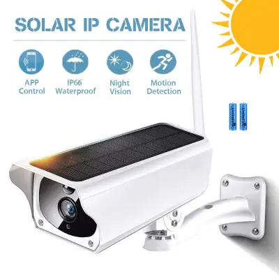 Solar Power Outdoor Wireless Camera WiFi IP Camera 1080P Security Camera Weatherproof PIR Alarm TF Card Slot With 18650 Battery