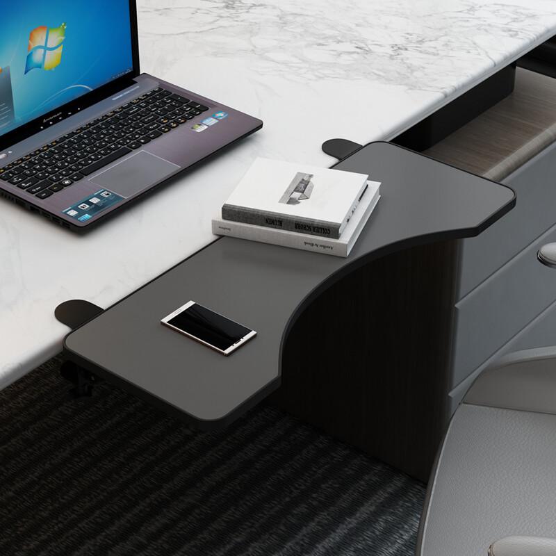 Computer desktop extension board. Punch-free keyboard stand, foldable