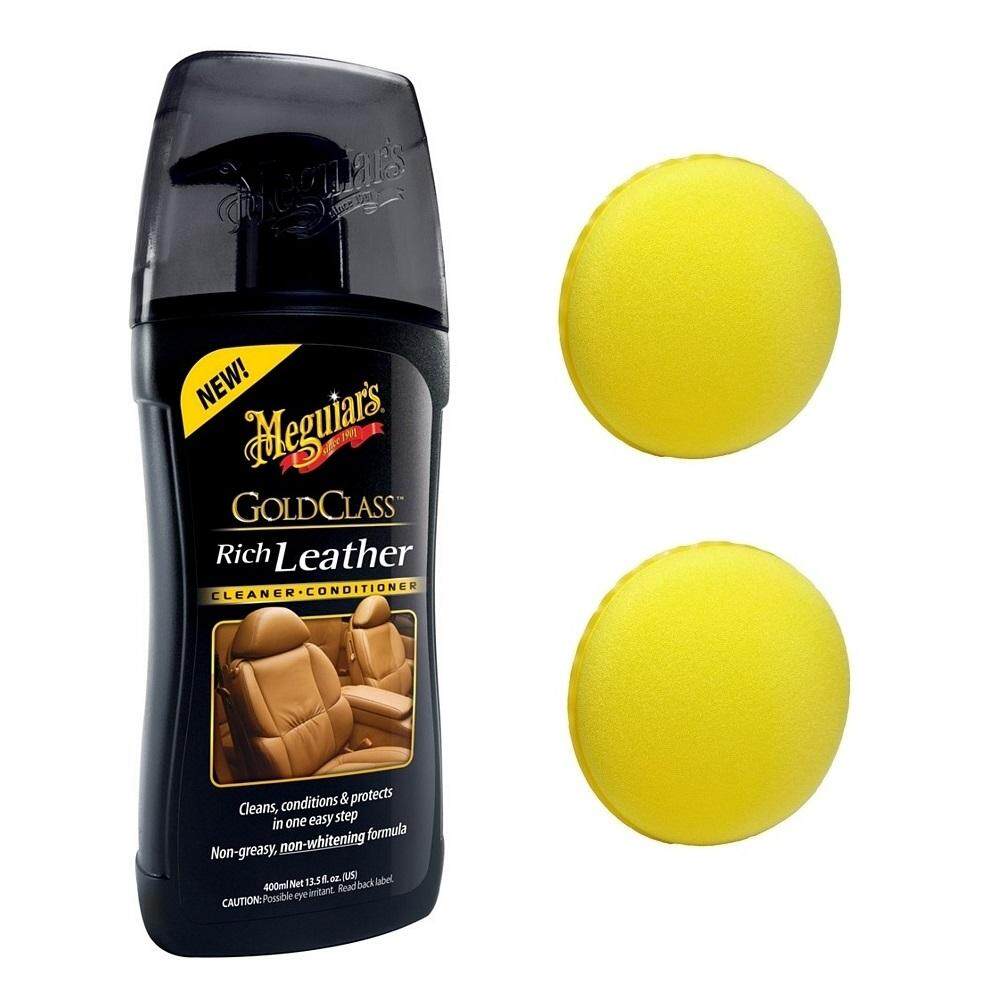 Meguiar S Gold Cl Rich Leather Cleaner Conditioner Foam Licator Pads Combo