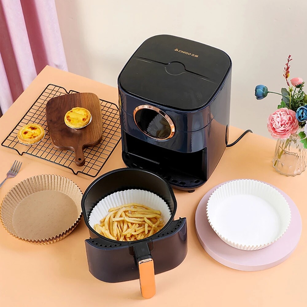 [Varitystore]25/30/50/100Pcs Square Round Air Fryer กระดาษทิ้ง Liner