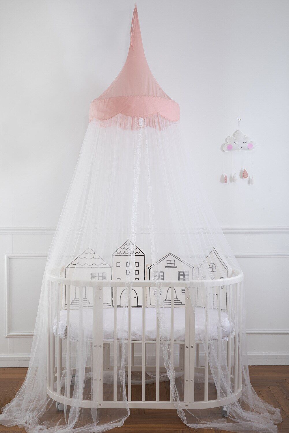 round canopy crib