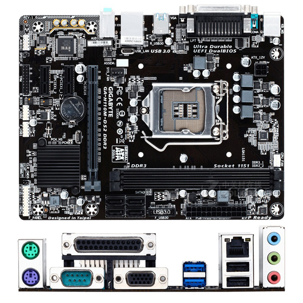 Gigabyte GA-H110M-S2 GA-H110M-DS2 GA-H110M-DS2V GA-H110M-DS2H DDR4 GA ...