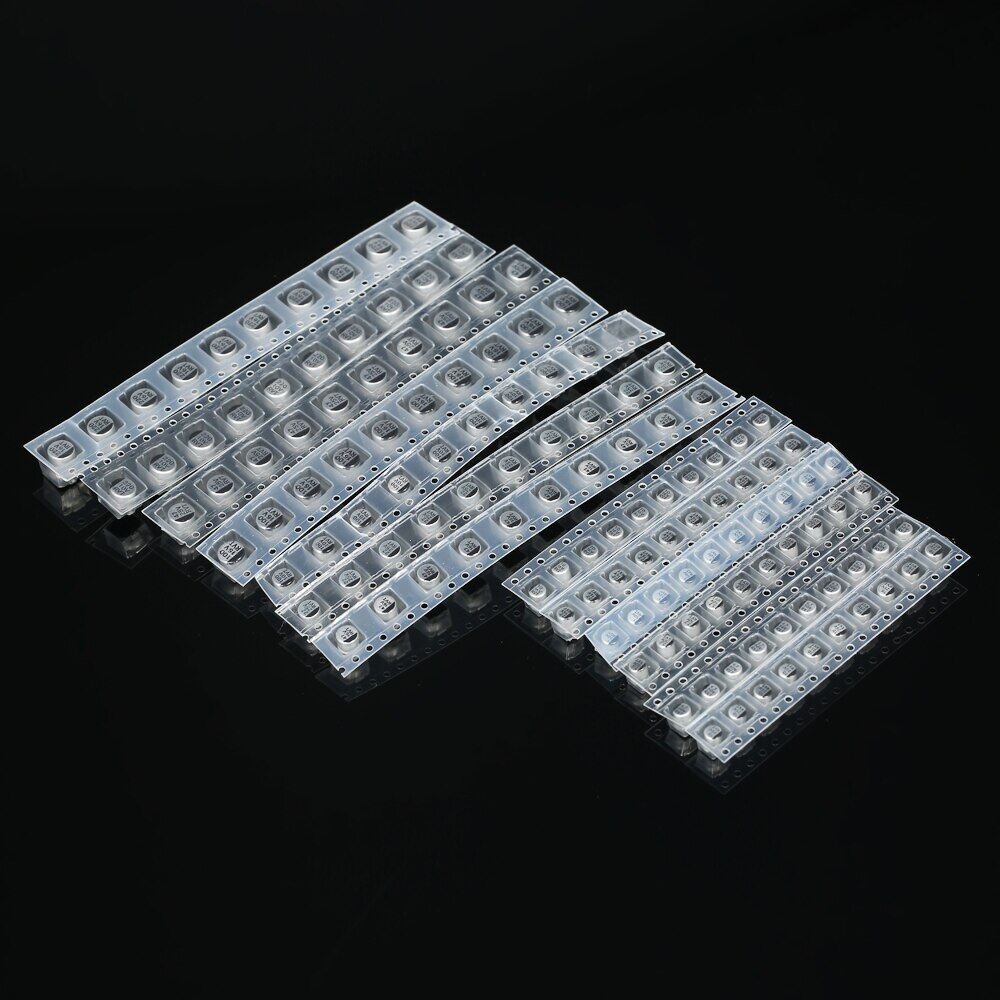 130 PCS 1uF-220uF SMD Aluminum Electrolytic Capacitor Assorted Kit Set 13 values * 10pcs Capacitor
