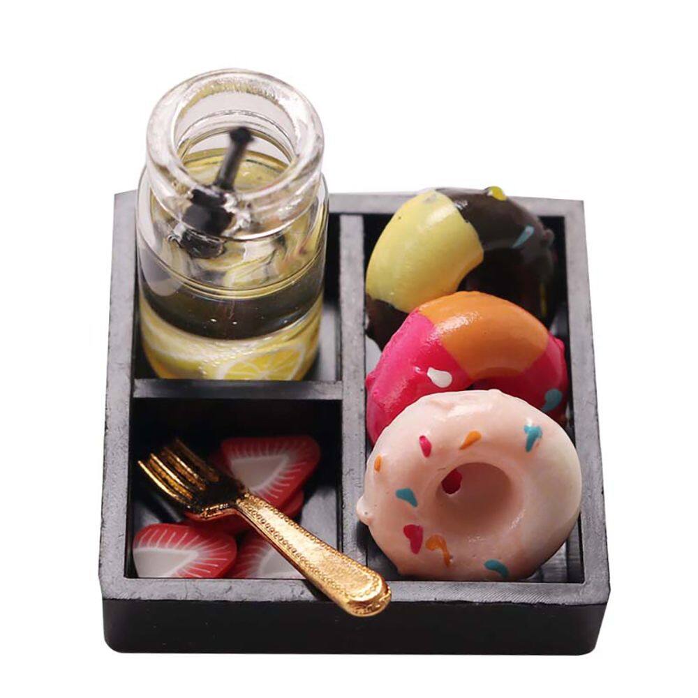 DEMI 1:12 Scale Kitchen Playing House Scene Model Doll Accessories Miniature Snack Drink Simulation Food Toy Dollhouse Bento