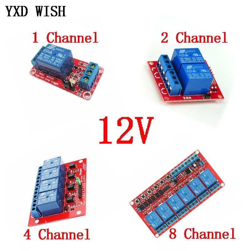 12v 1 2 4 8 Channel Relay Module With Optocoupler Relay Output 1 2 4 8 ...